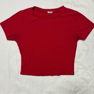 Garage xs bright red baby tee.